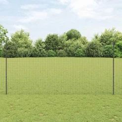 vidaXL Afrasteringspaal 44 pcs Grijs 200 cm Staal