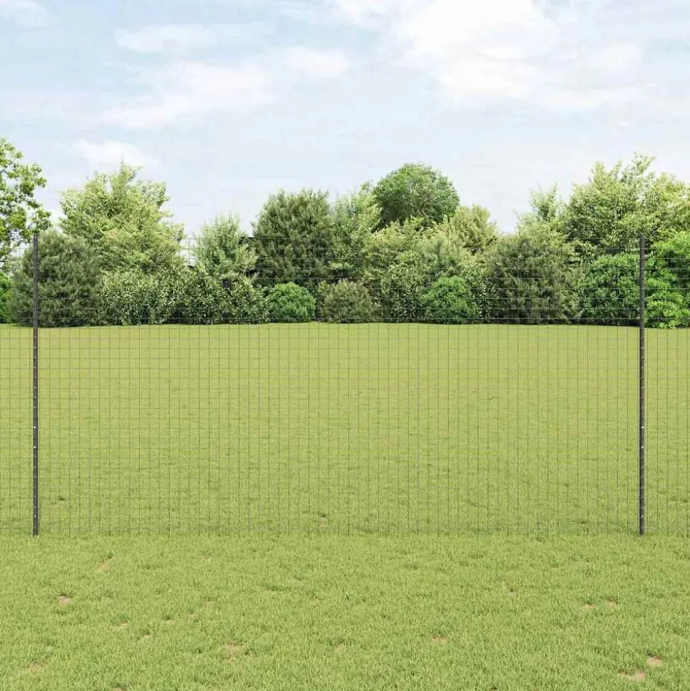 vidaXL Afrasteringspaal 44 pcs Grijs 200 cm Staal