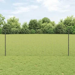 vidaXL Afrasteringspaal 44 pcs Grijs 140 cm Staal