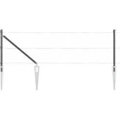 vidaXL Afrasteringspaal 26 pcs Grijs 3,2 x 3,2 x 105 cm