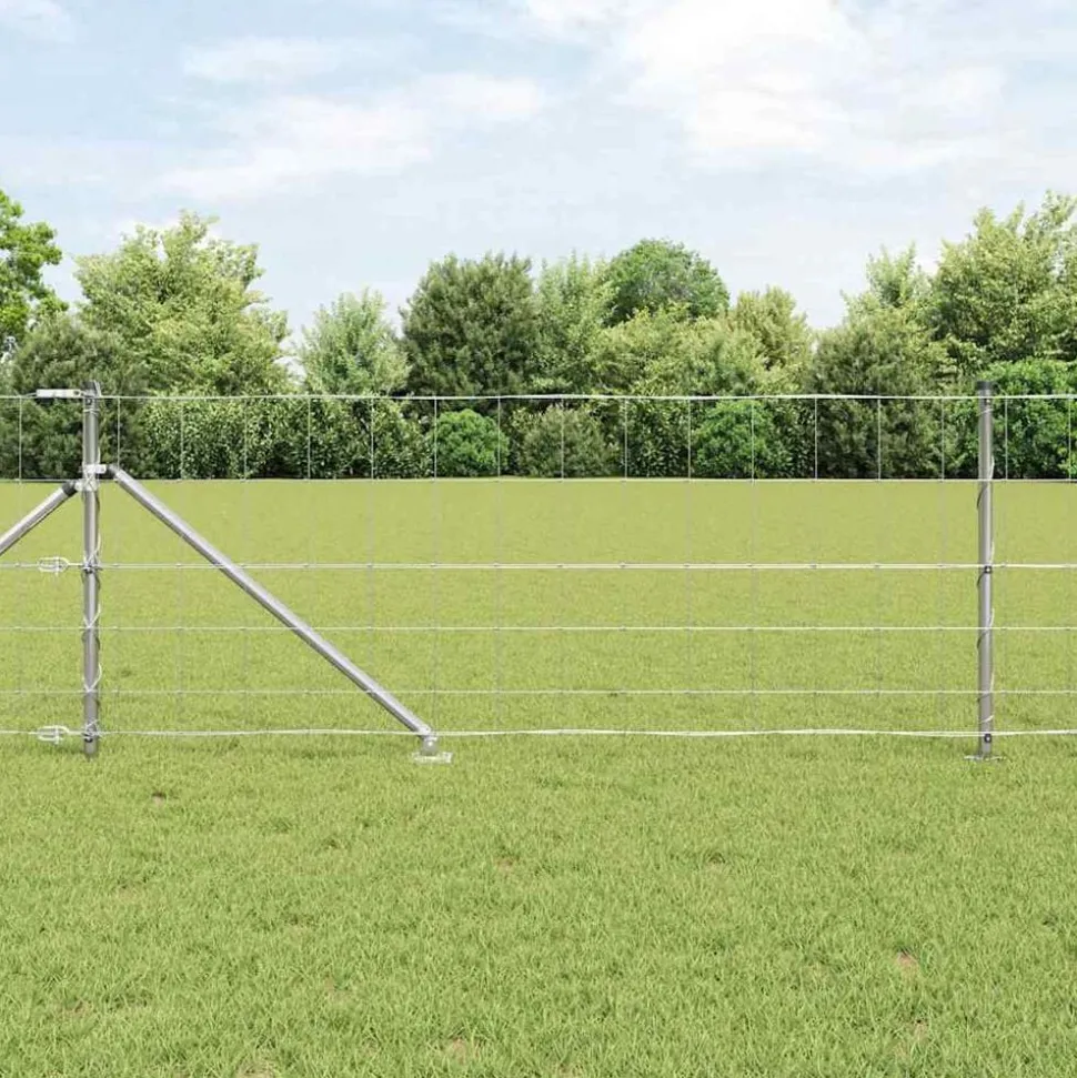 vidaXL Afrasteringspaal Gegalvaniseerd 25 x 0,8 m Staal