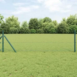 vidaXL Afrasteringspaal Groen 25 x 0,5 m (13 mm gaas) Staal