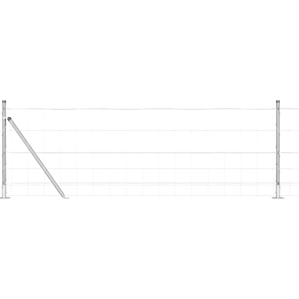 vidaXL Afrasteringspaal Gegalvaniseerd 25 x 0,8 m Staal