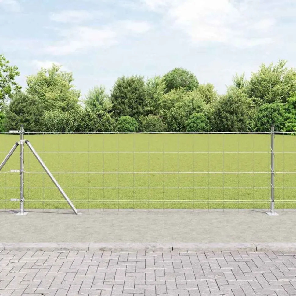 vidaXL Afrasteringspaal Gegalvaniseerd 25 x 0,8 m Staal