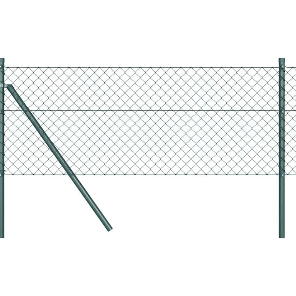vidaXL Afrasteringspaal Groen 10 x 0,4 m (40 x 40 mm gaas)