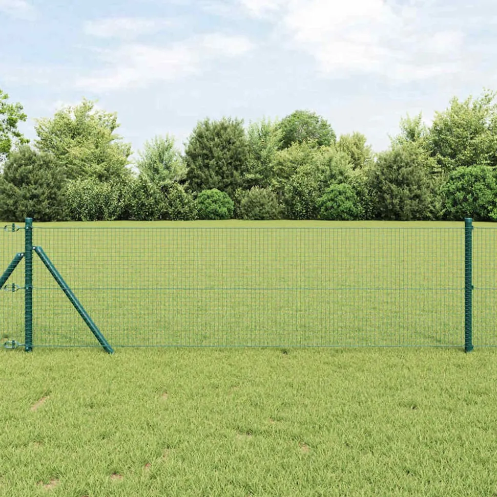 vidaXL Afrasteringspaal Groen 25 x 0,4 m (19 x 19 mm gaas)