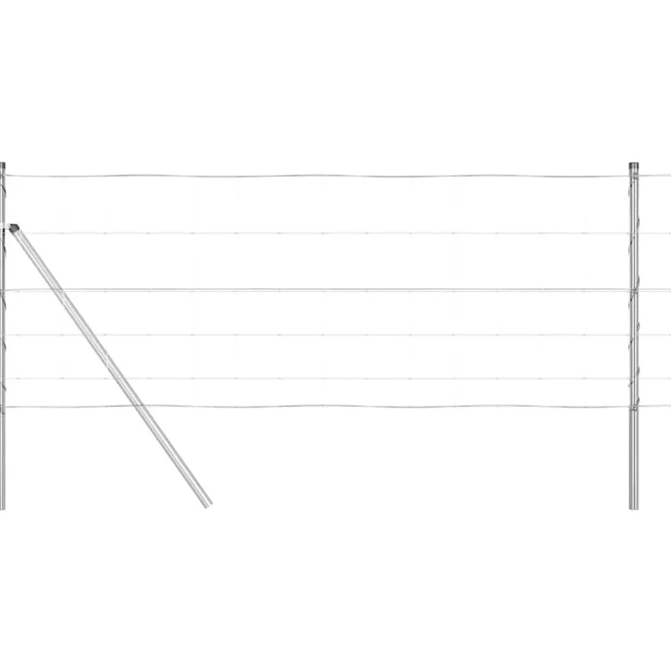 vidaXL Afrasteringspaal Gegalvaniseerd 25 x 0,8 m Staal