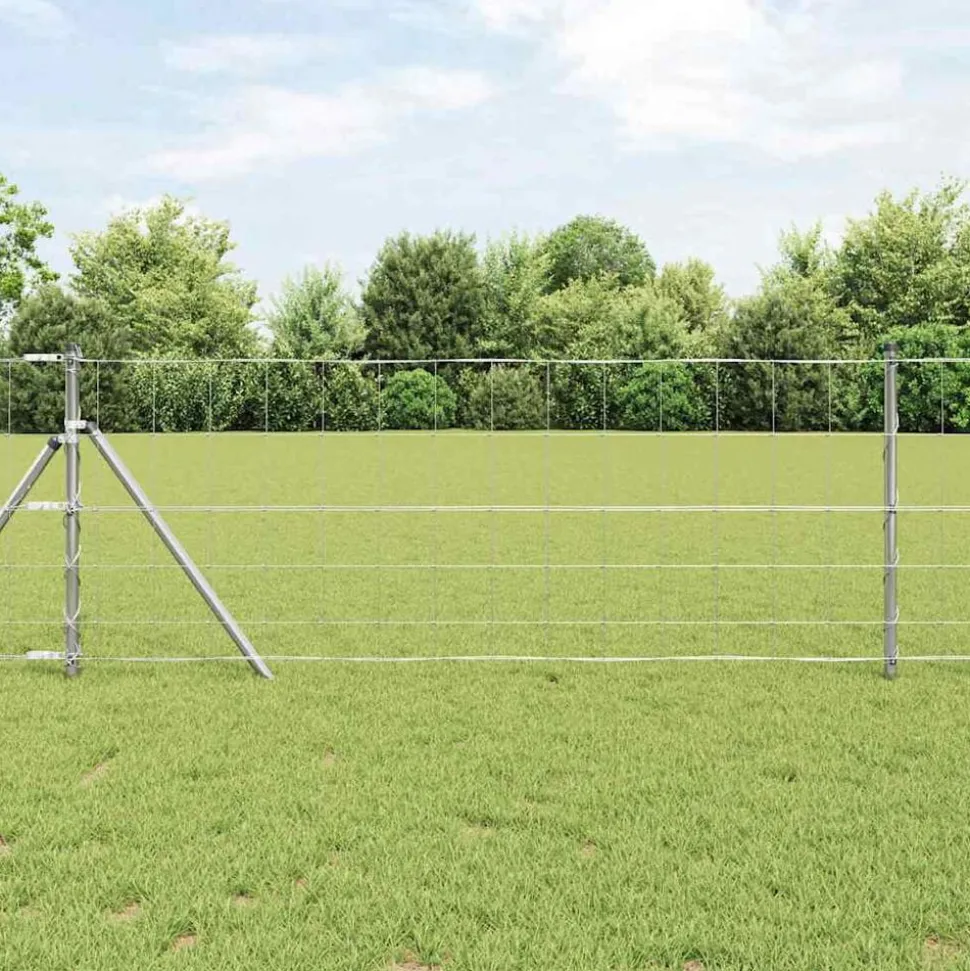 vidaXL Afrasteringspaal Gegalvaniseerd 25 x 0,8 m Staal