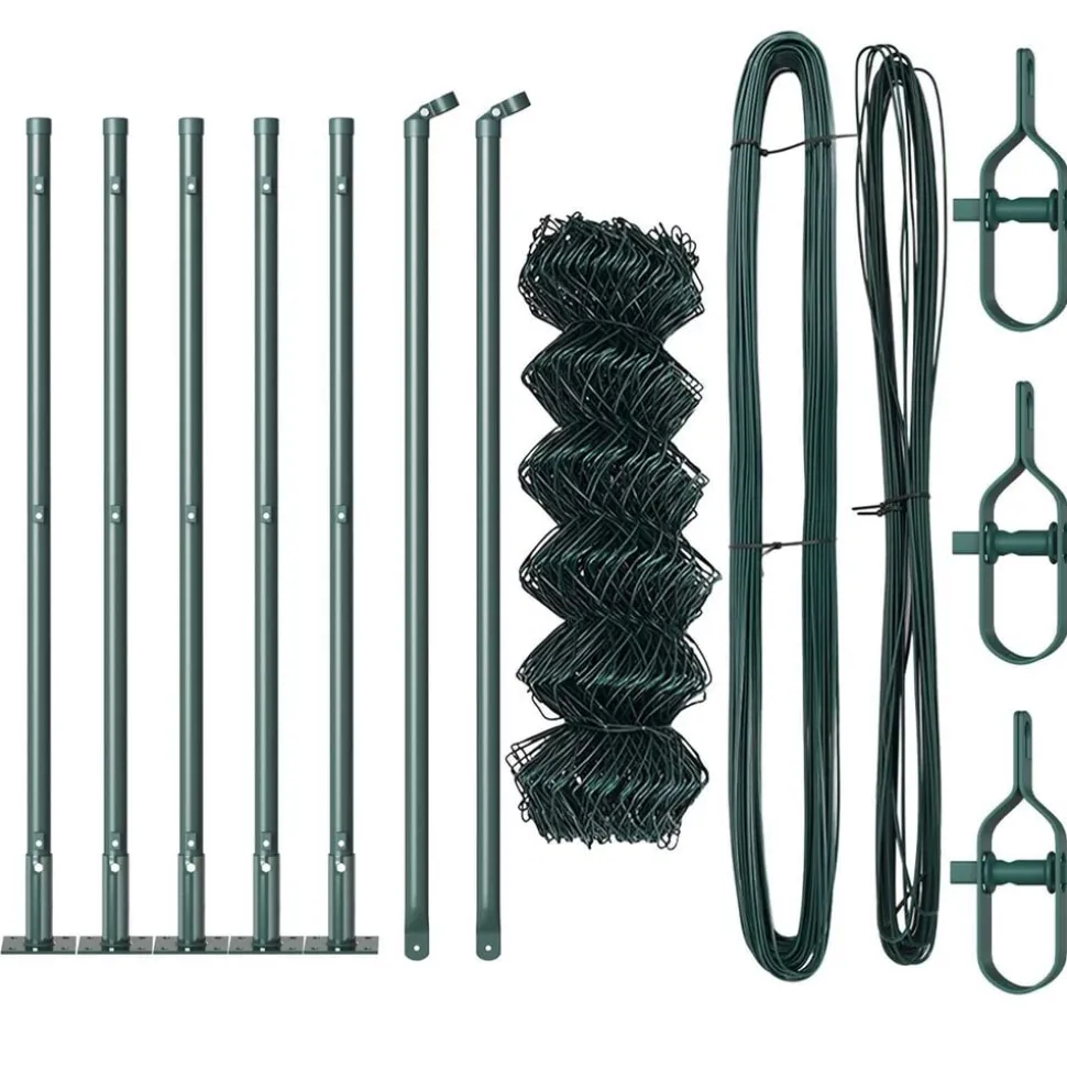 vidaXL Afrasteringspaal Groen 10 x 0,4 m (40 x 40 mm gaas)