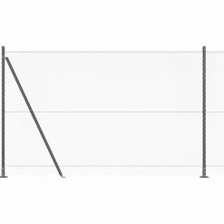 vidaXL Afrasteringspaal Grijs 10 x 1,5 m (13 mm gaas) Staal en PVC