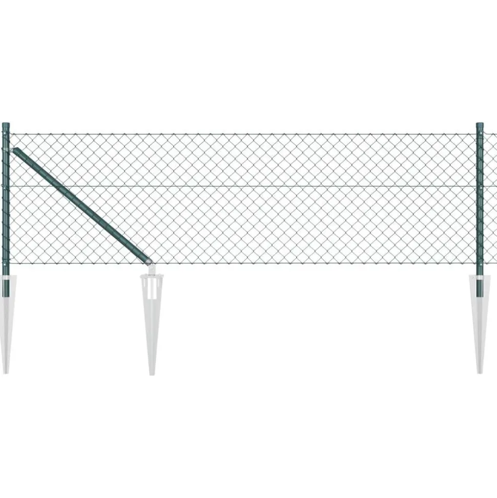 vidaXL Afrasteringspaal Groen 10 x 0,4 m (40 x 40 mm gaas)
