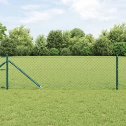 vidaXL Afrasteringspaal Groen 10 x 0,4 m (40 x 40 mm gaas)