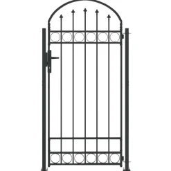 vidaXL Afrasteringspaal met slot Assen Grijs 200 x 88 x 14 cm Staal