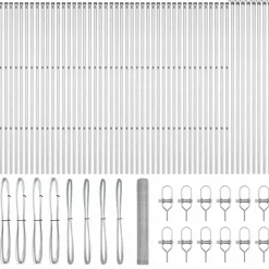 vidaXL Afrasteringspaal Zilver 100 x 1,2 m (25 mm gaas) Staal