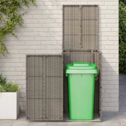 vidaXL Afvalbak Box Grijs 65 x 80 x 115 cm Polyetheen