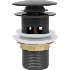 vidaXL Afvoer pop-up met overloop 6,4x6,4x9,1 cm grijs