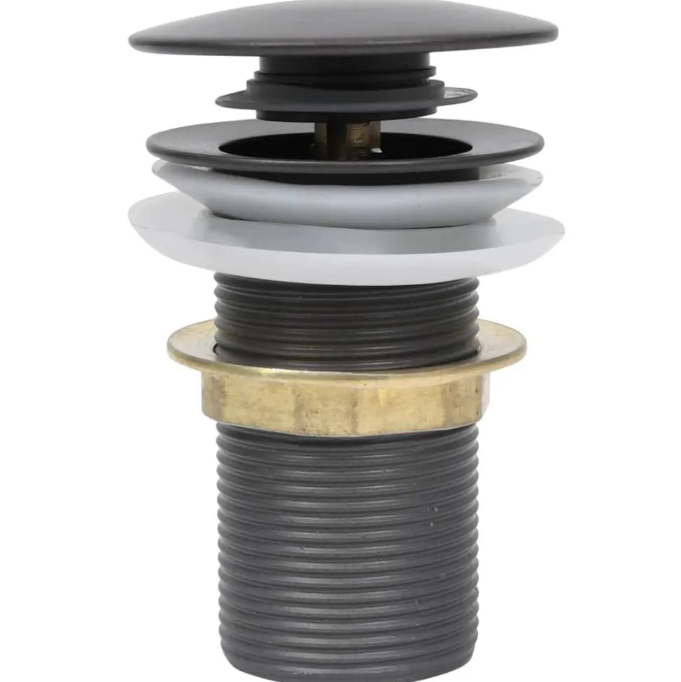 vidaXL Afvoer pop-up zonder overloop 6,4x6,4x9,1 cm grijs
