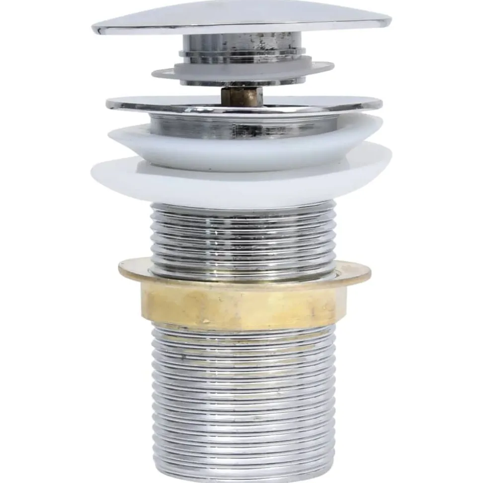vidaXL Afvoer pop-up zonder overloop 6,4x6,4x9,1 cm chroomkleurig