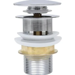 vidaXL Afvoer pop-up zonder overloop 6,4x6,4x9,1 cm zilverkleurig
