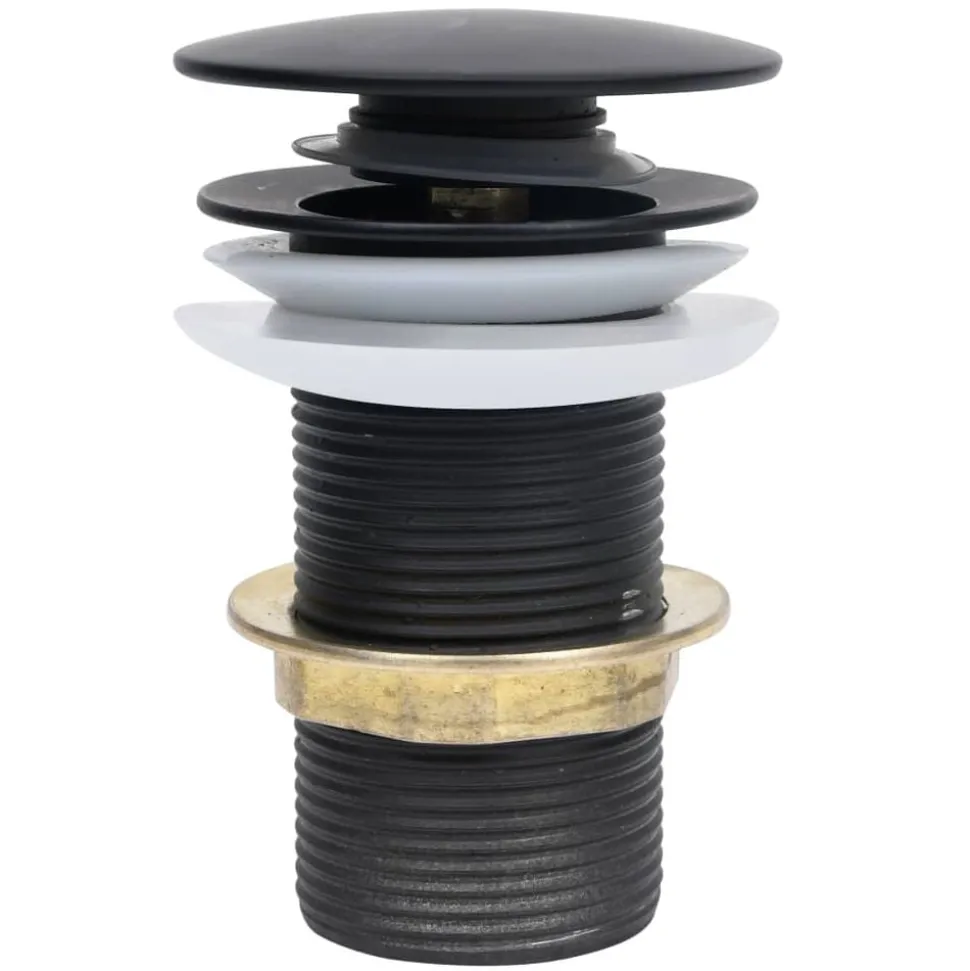 vidaXL Afvoer pop-up zonder overloop 6,4x6,4x9,1 cm zwart
