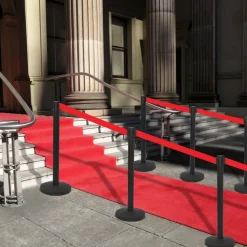 vidaXL Afzetpaal met band staal zwart