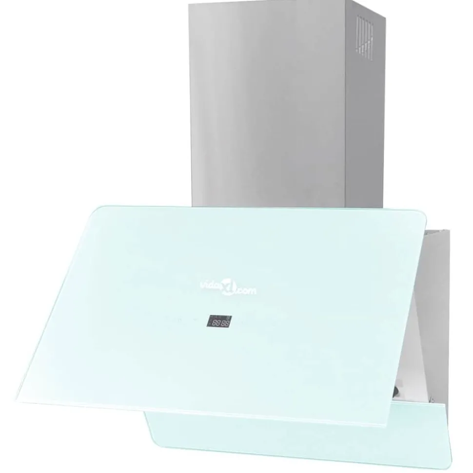 vidaXL Afzuigkap 600 mm gehard glas wit