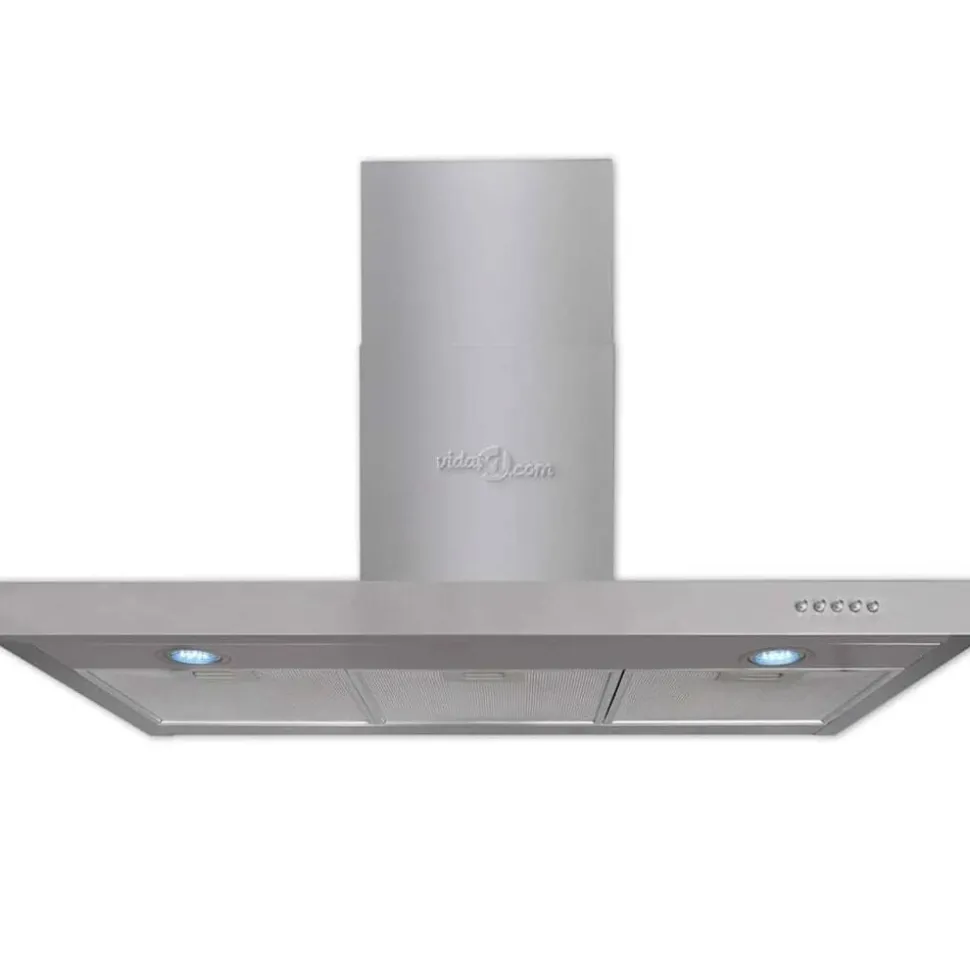 vidaXL Afzuigkap plat 900 mm roestvrij staal