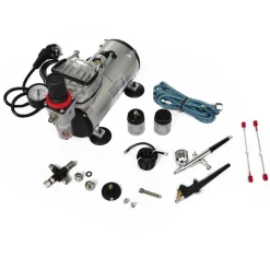 vidaXL Airbrush-compressorset met 2 pistolen