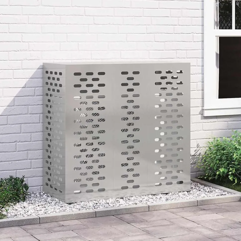 vidaXL Airconditioner hoes Zilver 110 x 50 x 105 cm Roestvrij staal