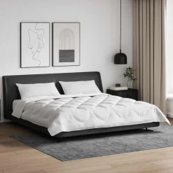 vidaXL All-season dekbed met kussen 3 pcs Wit Microvezel