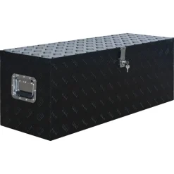 vidaXL Aluminium kist 1085x370x400 mm zwart