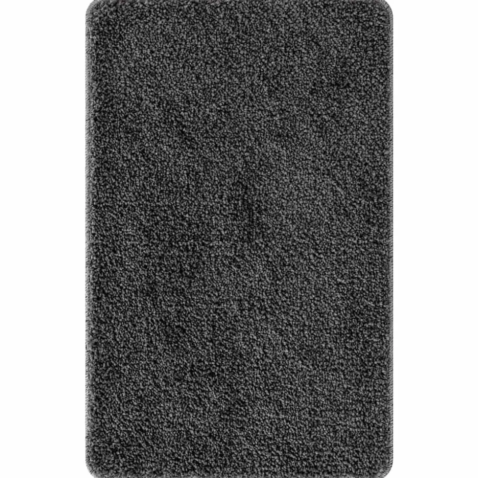 vidaXL Antislip Badmat Donkergrijs 50 x 80 cm PP