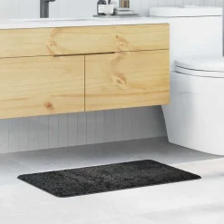 vidaXL Antislip Badmat Donkergrijs 50 x 80 cm PP