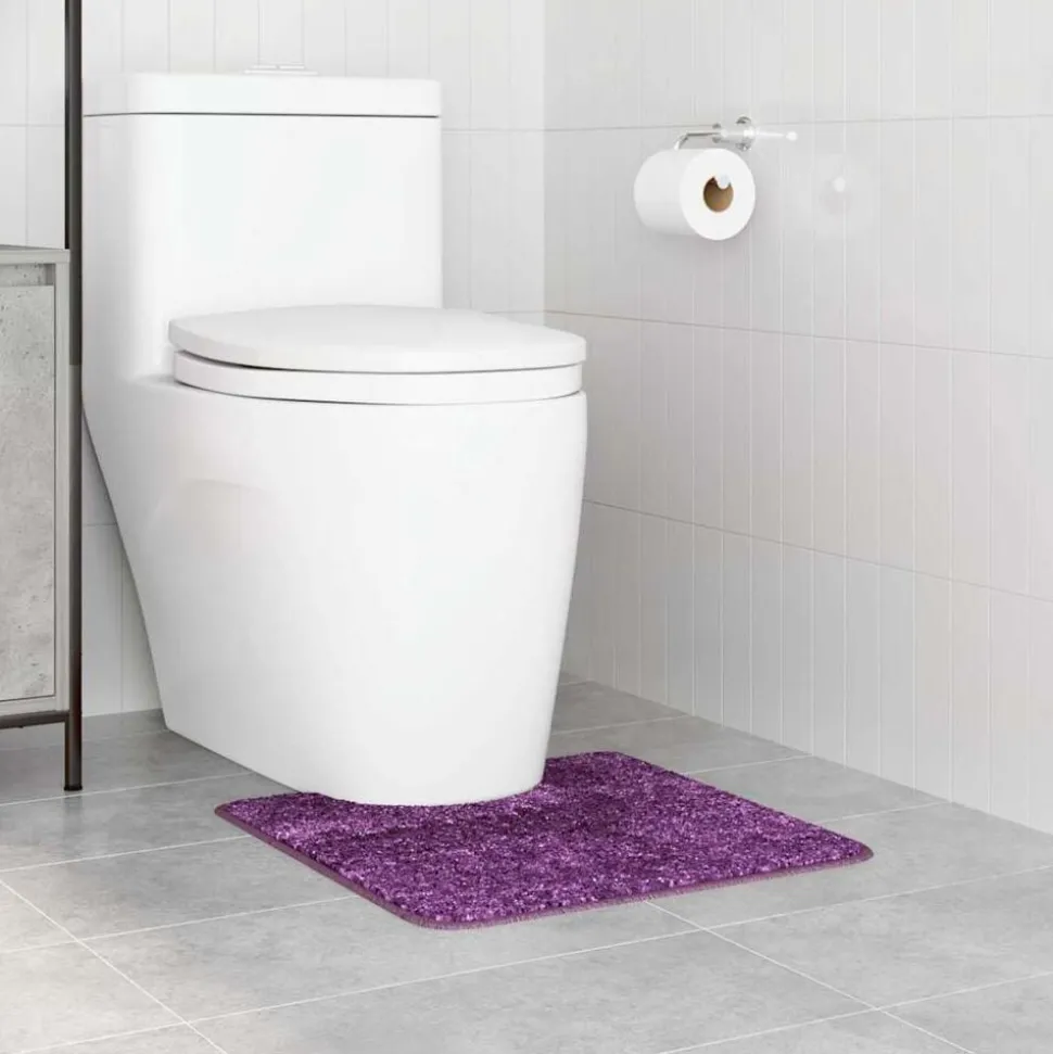 vidaXL Antislip Badmat met Toilet Cut Paars 50 x 50 cm PP