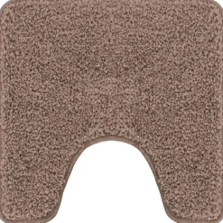 vidaXL Antislip Badmat met Toilet Cut Bruin 50 x 50 cm PP