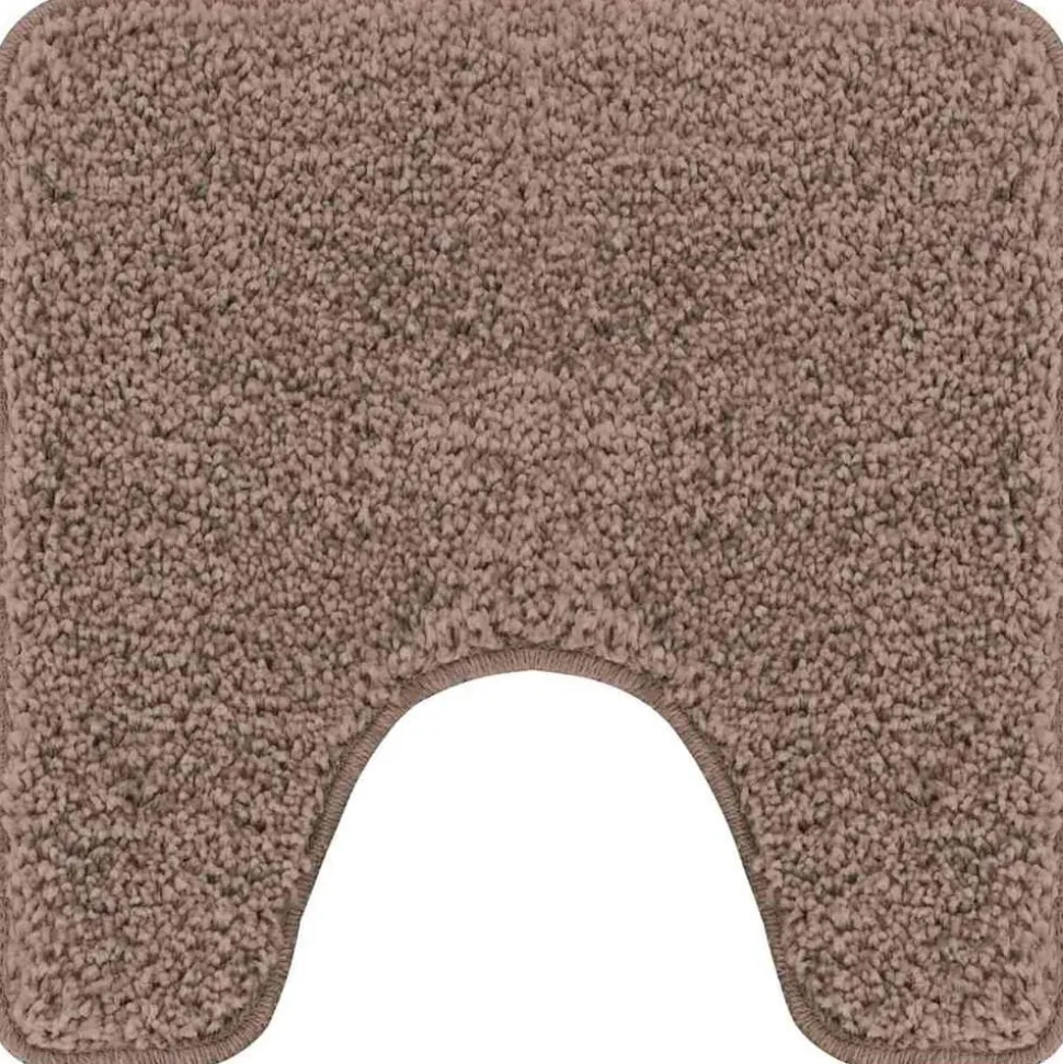 vidaXL Antislip Badmat met Toilet Cut Bruin 50 x 50 cm PP