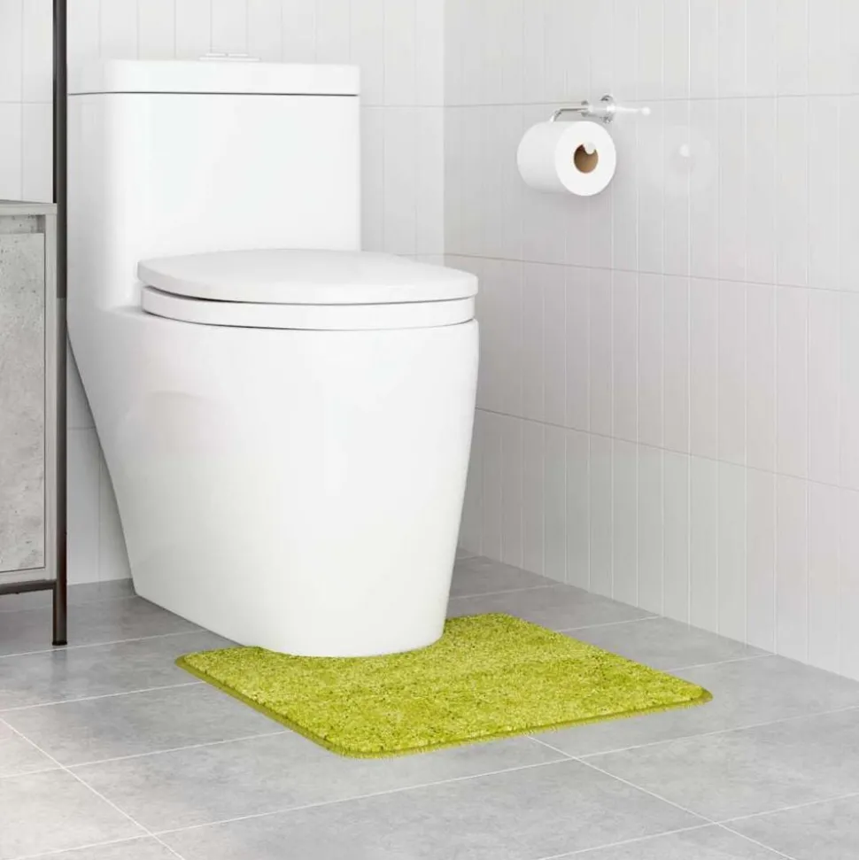 vidaXL Antislip Badmat met Toilet Cut Groen 50 x 50 cm PP