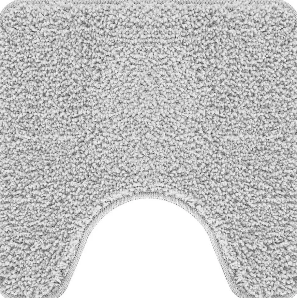 vidaXL Antislip Badmat met Toilet Cut Grijs 50 x 50 cm PP