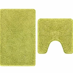 vidaXL Antislip Badmat Set 2 pcs Groen PP