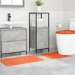 vidaXL Antislip Badmat Set 3 pcs Oranje PP