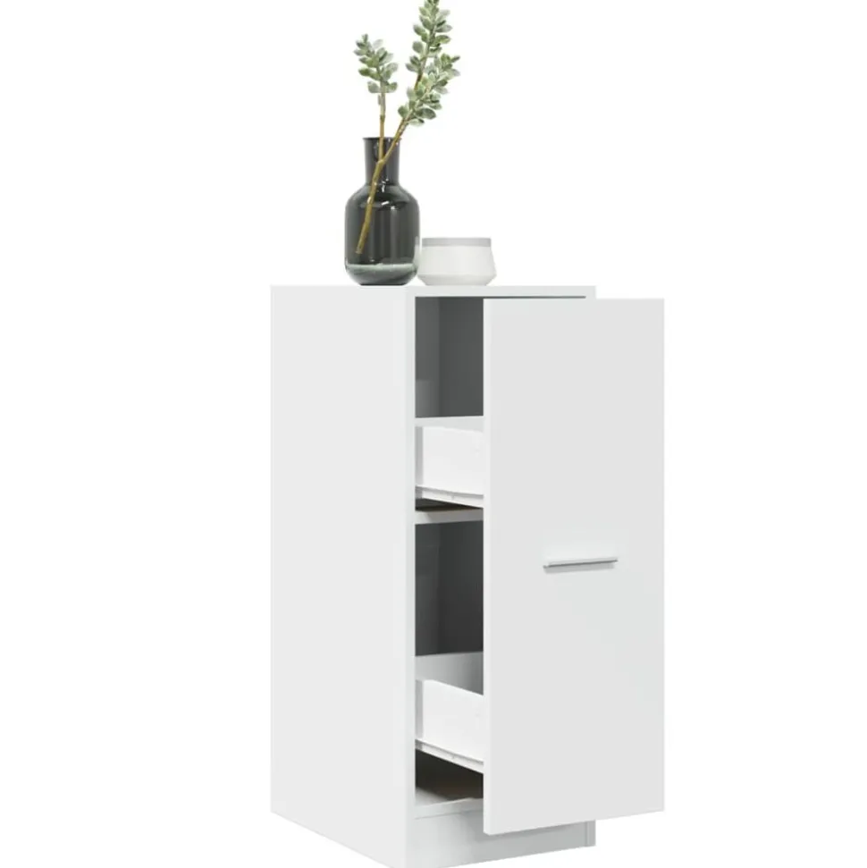 vidaXL Apothekerskast Wit 30x41x77,5 cm Bewerkt Hout