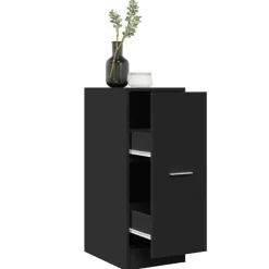 vidaXL Apothekerskast 30x41x77,5 cm bewerkt hout zwart