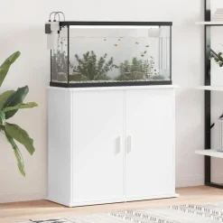 vidaXL Aquariumstandaard 81x36x73 cm bewerkt hout wit