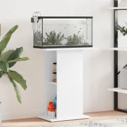 vidaXL Aquariumstandaard 60,5x36x72,5 cm bewerkt hout wit