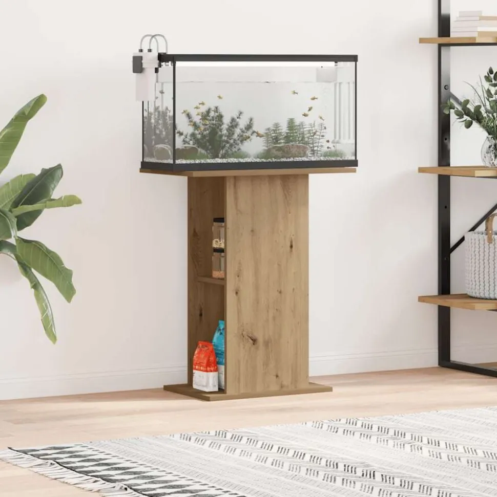 vidaXL Aquariumstandaard Artisan Eikenhout 36x60,5x72,5 cm