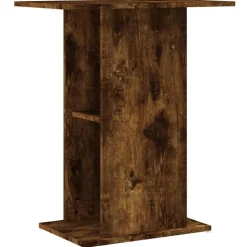 vidaXL Aquariumstandaard 60,5x36x72,5 cm bewerkt hout gerookt eiken