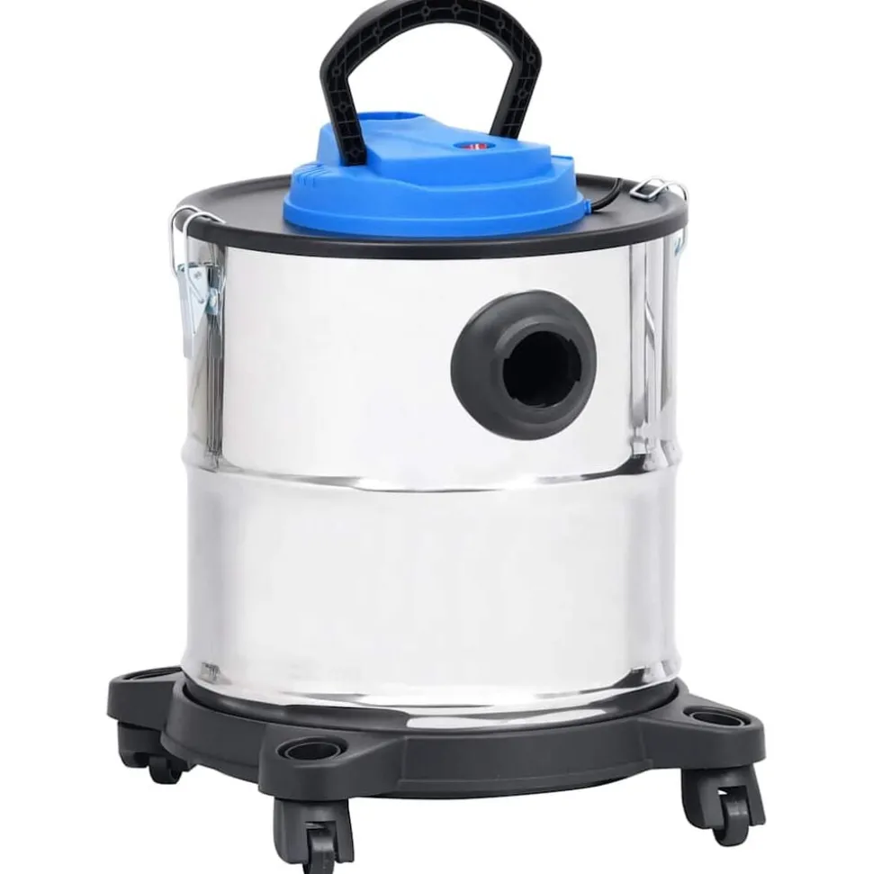 vidaXL Asstofzuiger met HEPA filter 1200 W 20 L roestvrij staal