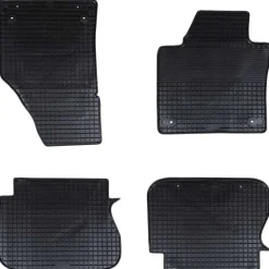vidaXL Autobodemmat 4 pcs Zwart Rubber