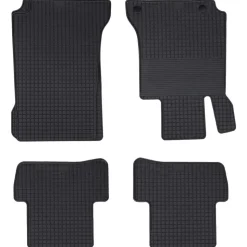 vidaXL Autobodemmat 4 pcs Zwart Rubber