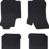 vidaXL Autobodemmat 4 pcs Zwart Rubber